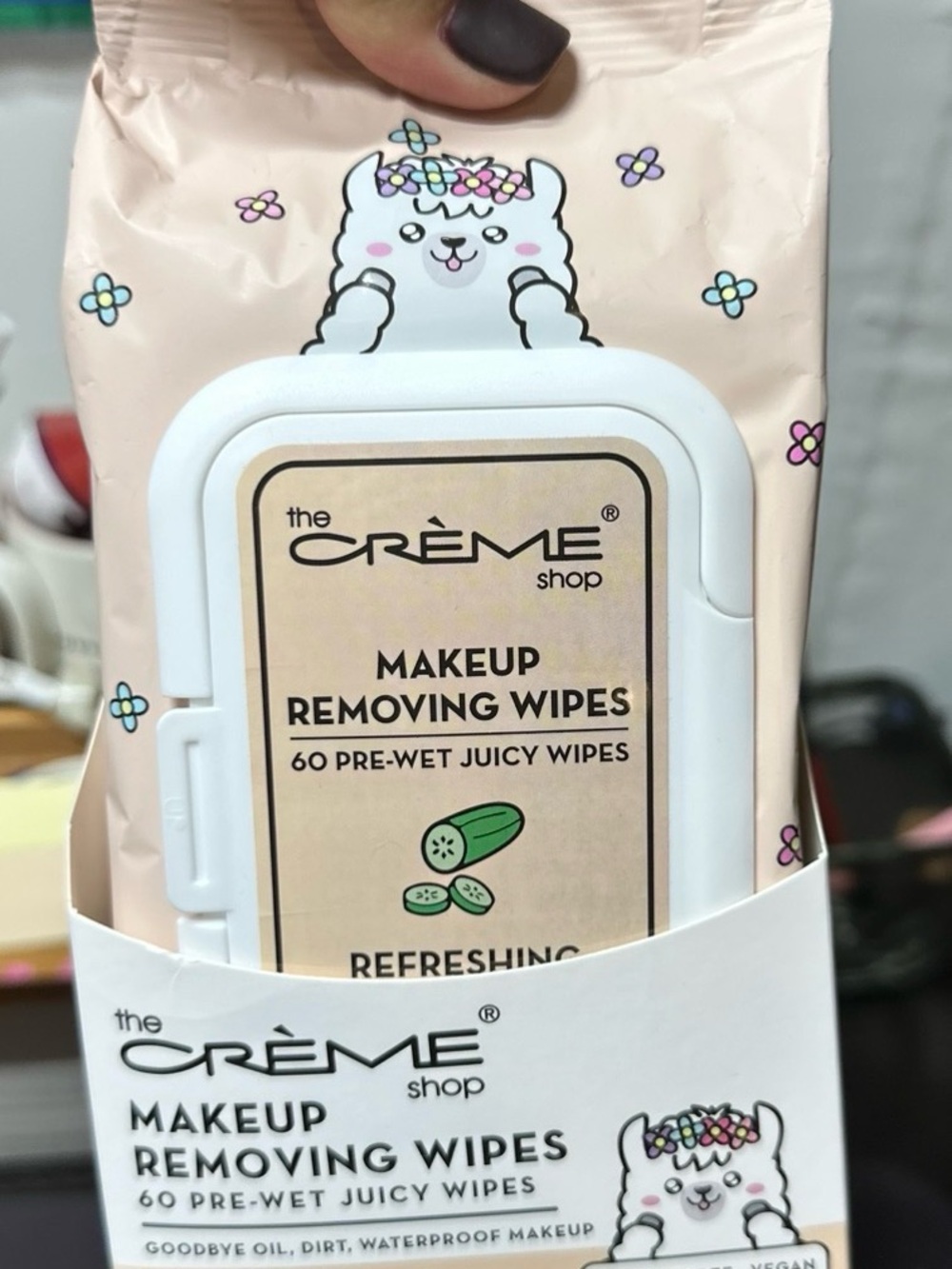 The Crème Shop Pink Makeup Removing Wipes - Refreshing Cleansing Pack